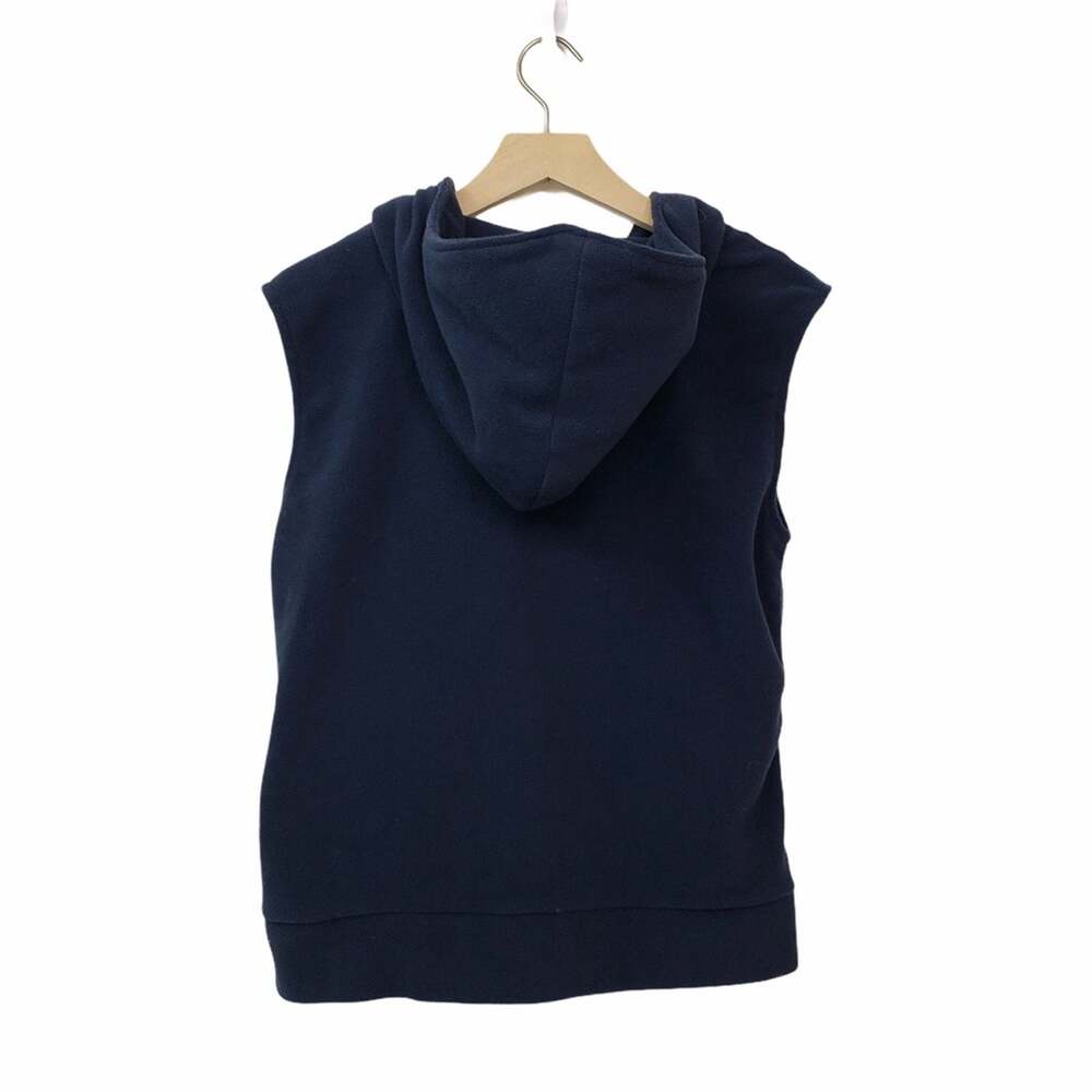Doublju Fitted Zip-Up Hooded Moto Vest Blue  NEW - Picture 3 of 13